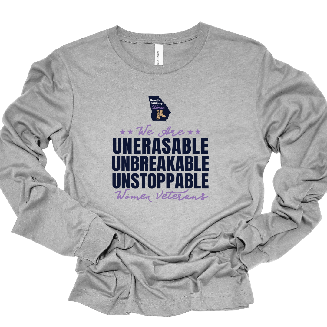 Woman Veterans Unerasable Long Sleeve T-Shirt
