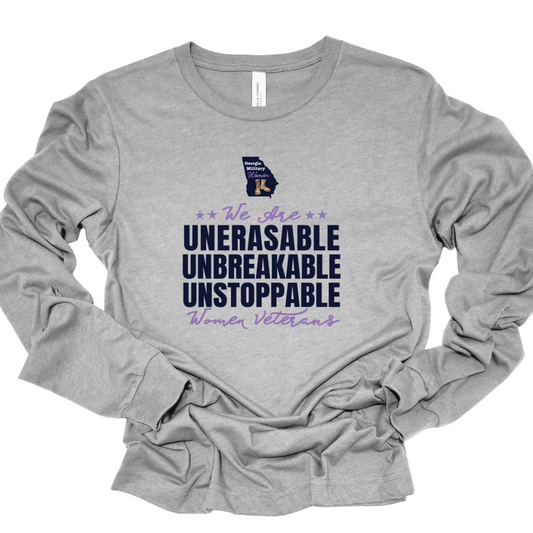 Woman Veterans Unerasable Long Sleeve T-Shirt