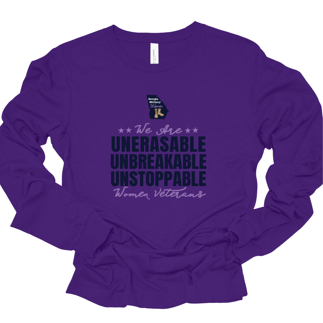Woman Veterans Unerasable Long Sleeve T-Shirt