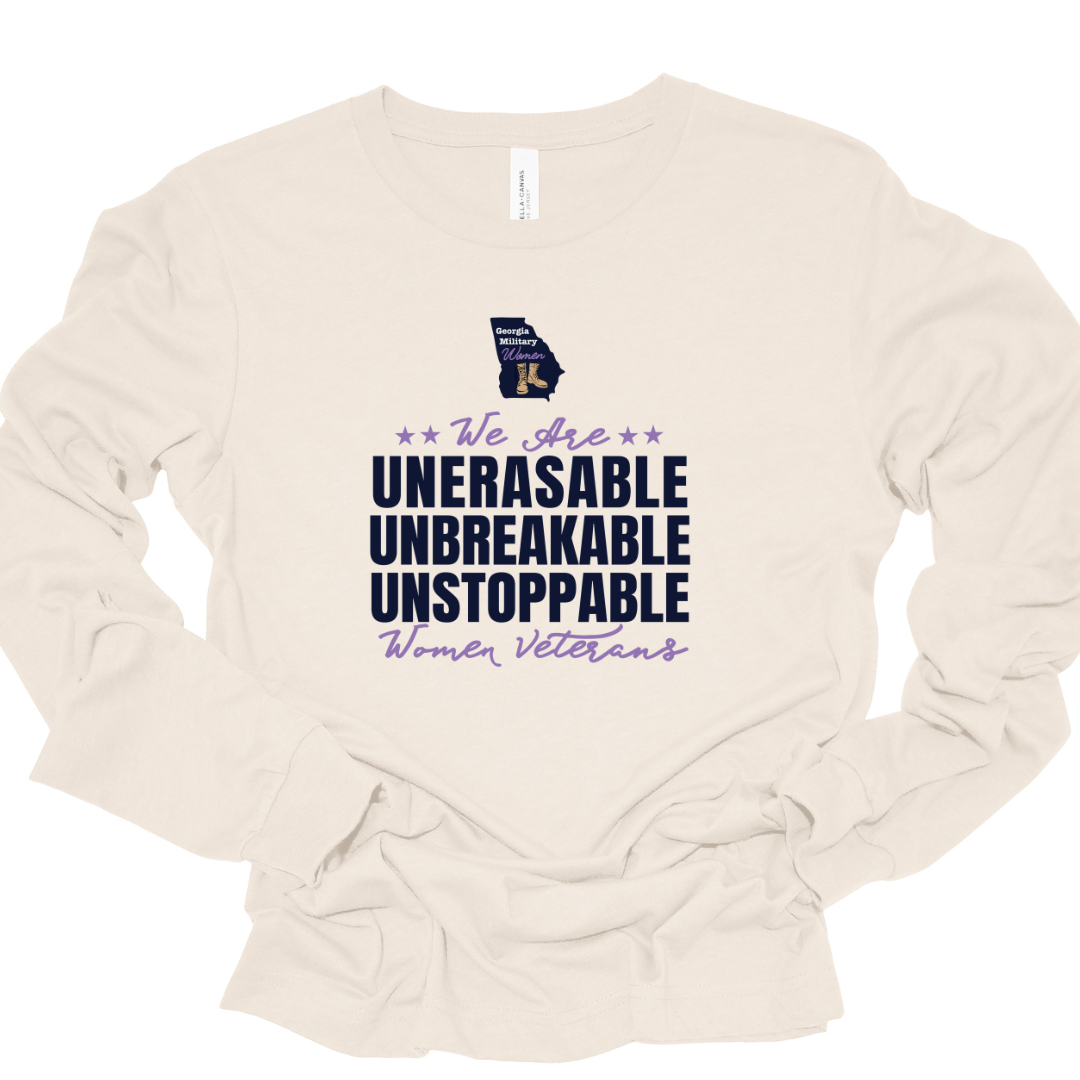 Woman Veterans Unerasable Long Sleeve T-Shirt